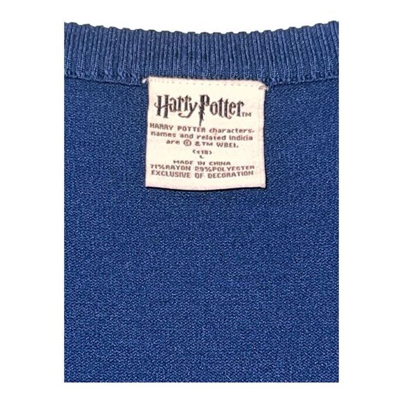 Harry Potter Ravenclaw Cardigan Sweater | Bioworld | Navy & White | Size L - Picture 3 of 4